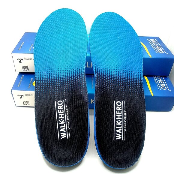 Walk-Hero Medical Orthotic Insoles Men's Size 7-7.5 Plantar Fasciitis Feet Pain - Picture 4 of 11